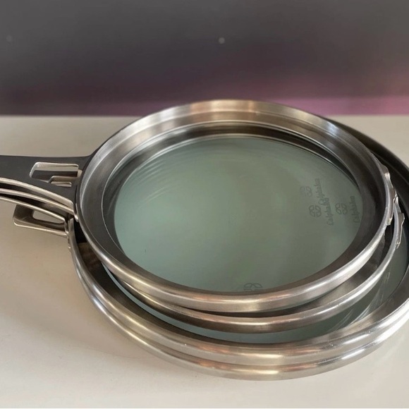 Calphalon Stainless Steel & Glass Pan Lids Set (4) – 9” (2) 11” (2) Replacement